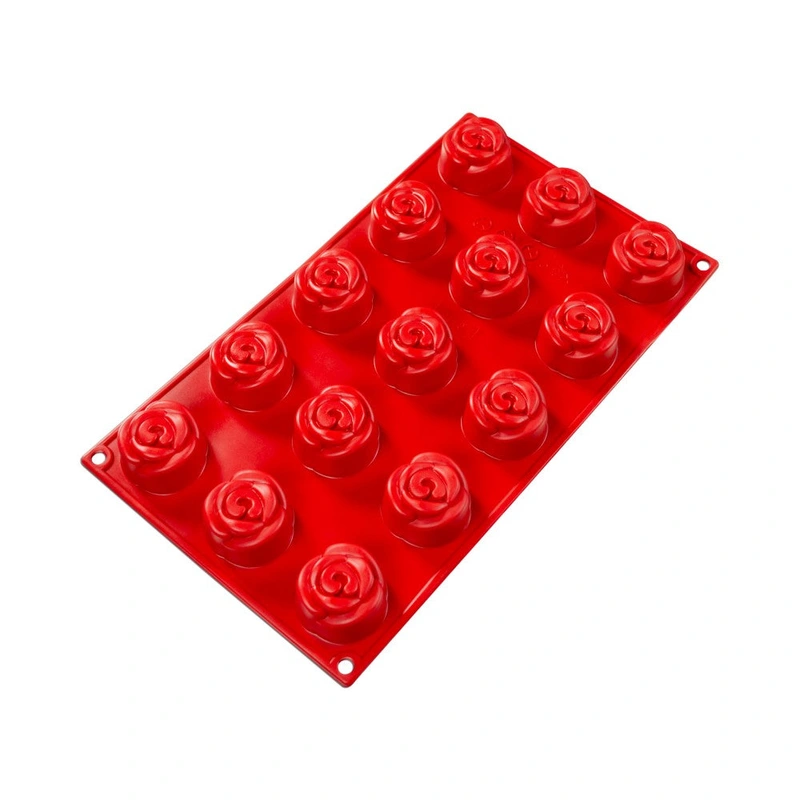 .74oz Rose Silicone Baking Mold, Fat Daddio’s